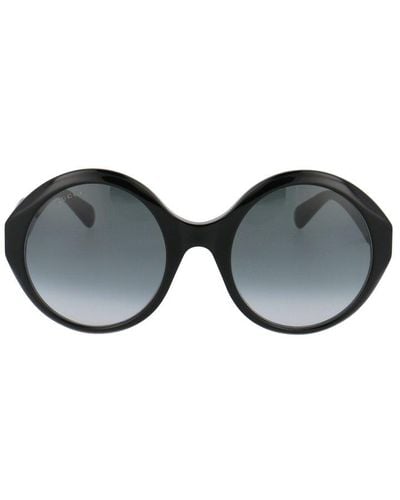 Gucci Oversize Round Frame Sunglasses - Black