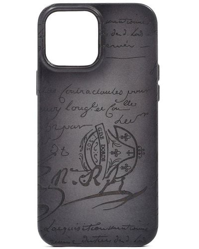 Berluti Embossed Iphone 13 Pro Max Case - Gray