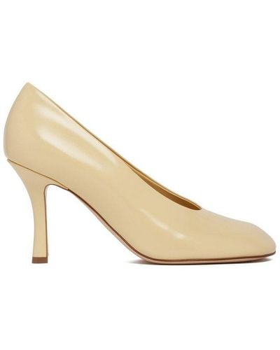 Burberry Round-toe Slip-on Pumps - Natural