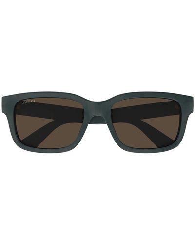 Gucci Wraparound-frame Sunglasses - Black