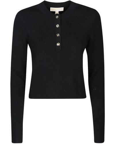 MICHAEL Michael Kors Button-fastening Long-sleeve Top - Black