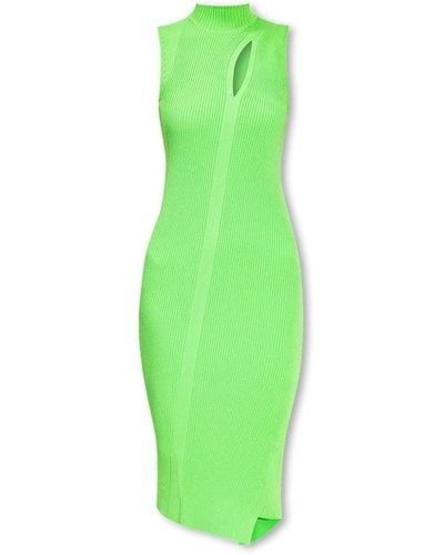 Versace 'la Vacanza' Collection Ribbed Dress - Green