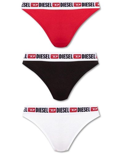 DIESEL 'ufst-stars' Thong 3-pack - Red