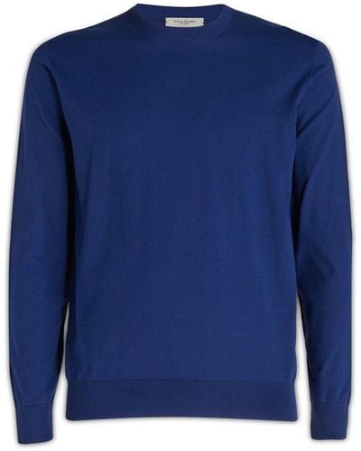 Paolo Pecora Crewneck Knitted Jumper - Blue