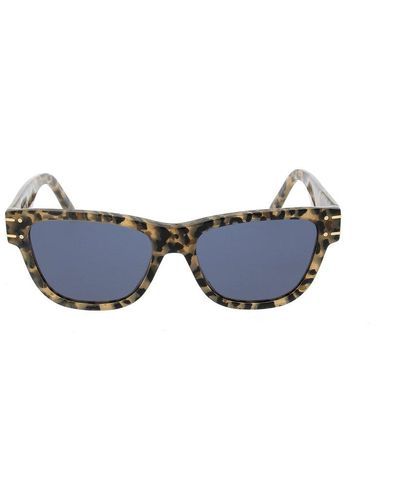 Dior Rectangle Framed Sunglasses - Blue