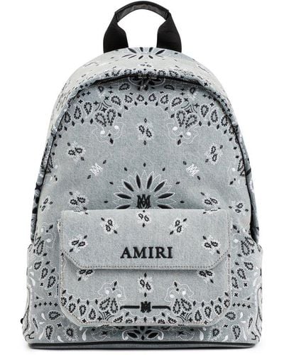 Amiri Bandana Denim Backpack Unica - Gray