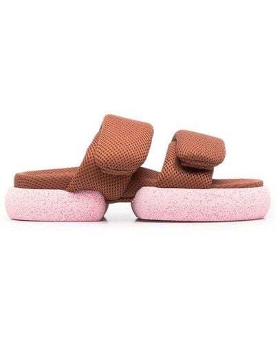 Dries Van Noten Padded Double-strap Platform Sandals - Brown