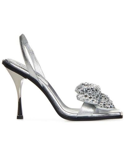 DSquared² Bow Detailed Open Toe Sandals - Metallic