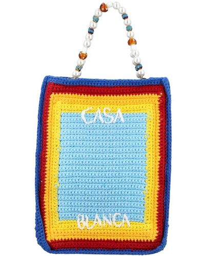 Casablancabrand Arch Beaded Crochet Bag - Blue