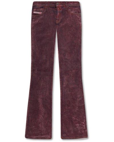 DIESEL '1969 D-ebbey' Low Rise Flared Jeans - Purple