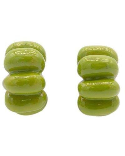 Sunnei Puffy Block Earrings - Green