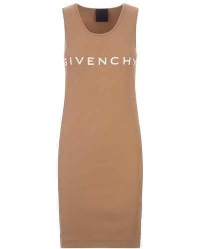 Givenchy Logo Printed Tank Dress - Natural