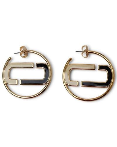 Marc Jacobs Gold-plated Brass Enamel Earrings - Metallic