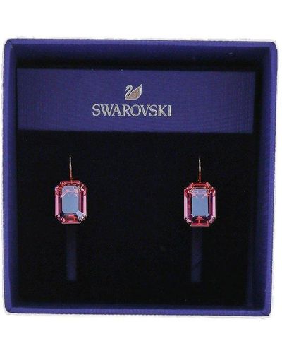 Swarovski Millenia Octagon Cut Drop Earrings - Blue