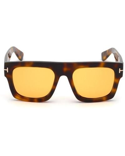 Tom Ford Fausto Square-frame Sunglasses - Brown