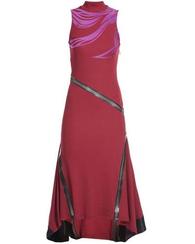 Koche Turtleneck Sleeveless Dress - Red