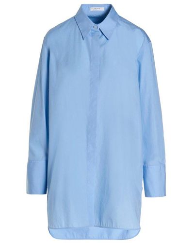 The Row Buttoned Oversized Shirt - Blue