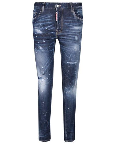 DSquared² Ripped Wash Super Twinky Jeans - Blue
