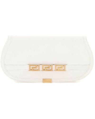 Versace Leather Clutch: Cow Leather - White