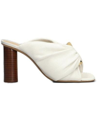 JW Anderson Corner Gathered Sculpted Heel Mules - White