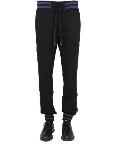 Versace jogging Trousers With Elastic - Black