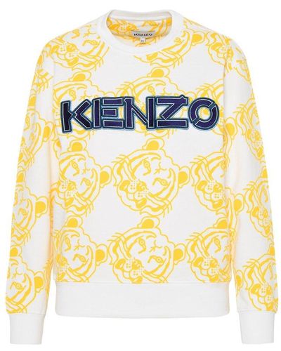 KENZO White Cotton China New Year Sweatshirt - Metallic