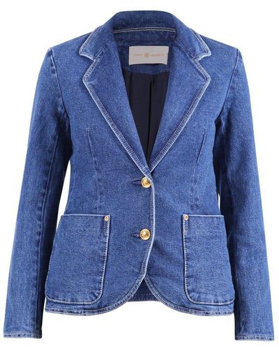 Tory Burch Single-breasted Jacket - Blue