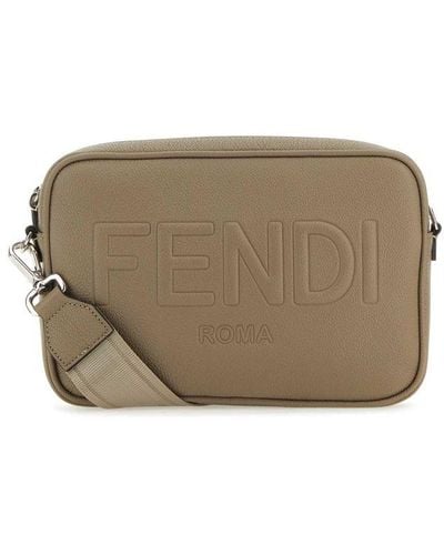 Fendi Logo Embossed Camera Bag - Brown