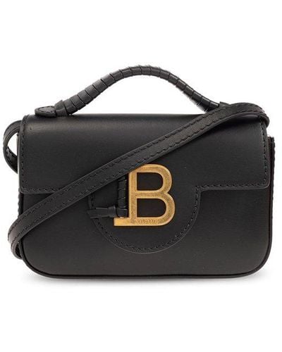 Balmain B Buzz Logo-plaque Foldover Top Mini Tote Bag - Black