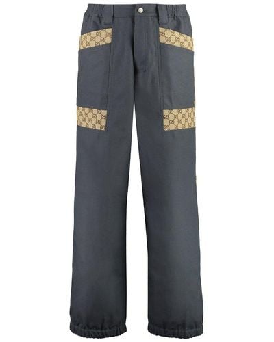 Gucci GG Supreme Relaxed-fit Trousers - Blue