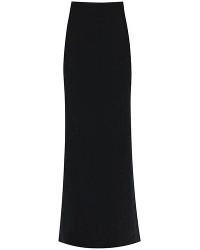 Alexander McQueen Maxi Crepe Skirt - Black