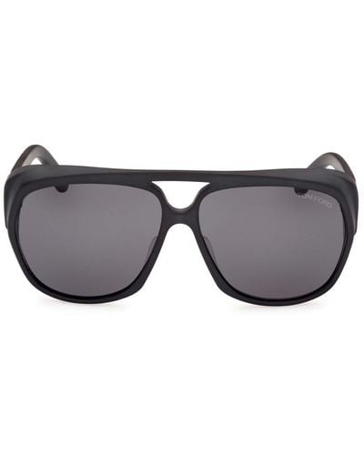 Tom Ford Aviator Frame Sunglasses - Black