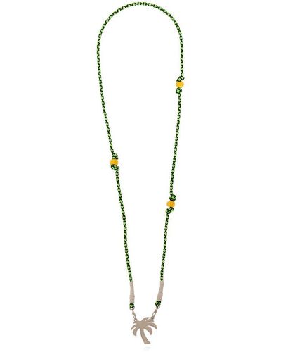 Palm Angels Logo Charm Necklace - Multicolor