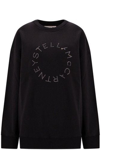Stella McCartney Logo Embellished Crewneck Jumper - Black