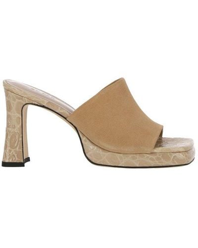 BY FAR Sandals Suede Upper With Leather Sole - Multicolor