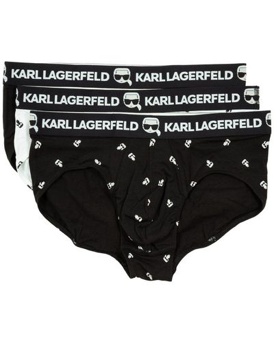 Karl Lagerfeld Underwear Briefs 3 Pack Ikonik Karl - Black