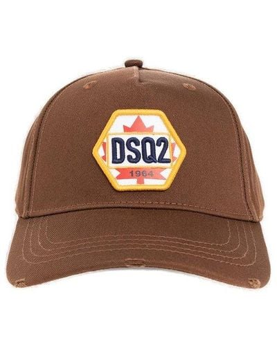DSquared² Logo Embroidered Baseball Cap - Brown