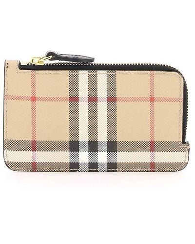Burberry Vintage Checked Zipped Wallet - Multicolor