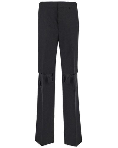 Givenchy Worn Effect Straight-leg Pants - Blue