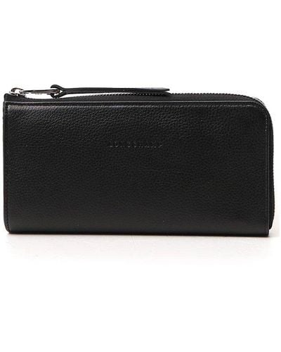 Longchamp Zipped Continental Wallet - Black
