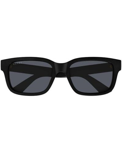 Gucci Wraparound-frame Sunglasses - Black