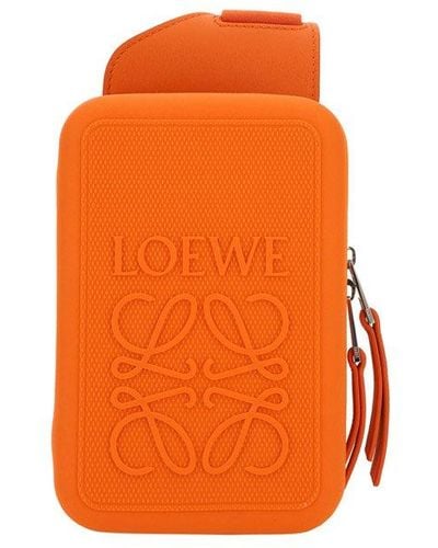 Loewe Logo Detailed Molded Sling - Orange