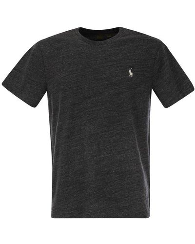 Polo Ralph Lauren Logo-embroidered Crewneck T-shirt - Black