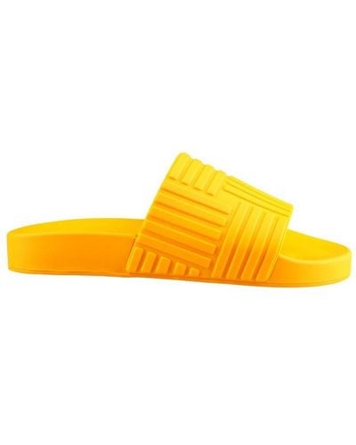 Bottega Veneta Flat Slide Sandals - Yellow