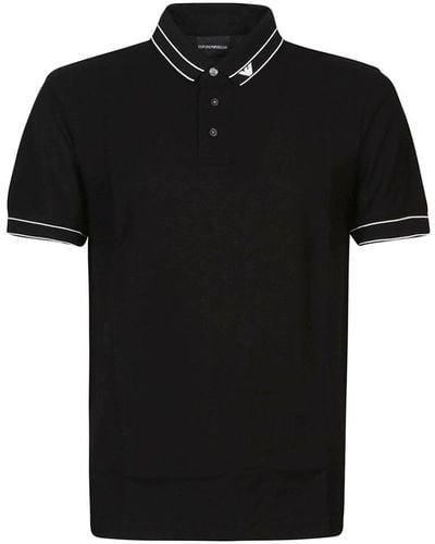 Emporio Armani Short-sleeved Polo Shirt - Black