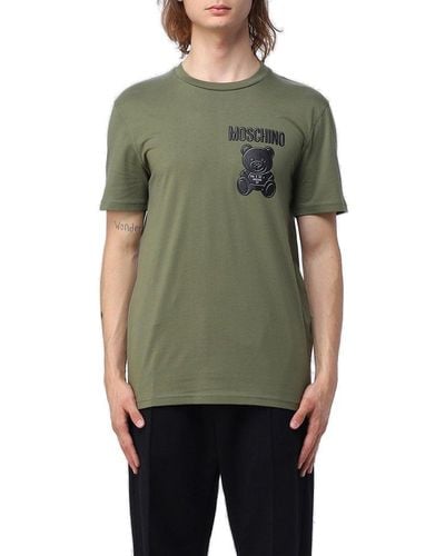 Moschino Teddy Bear Printed Crewneck T-shirt - Green