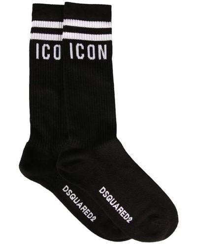 DSquared² Icon Cotton Blend Socks - Black
