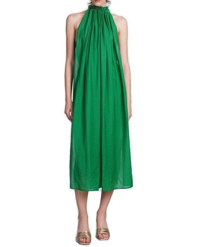 Cult Gaia Ree Ruched Sleeveless Midi Dress - Green