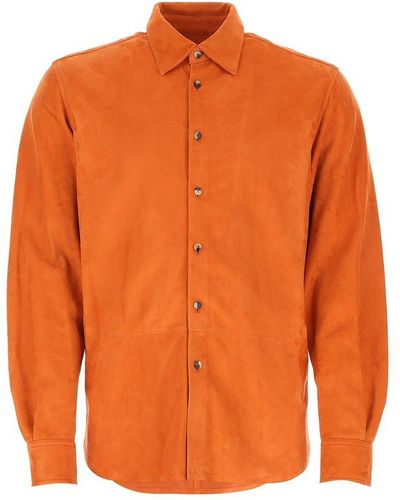 Loewe Long-sleeved Buttoned Shirt - Orange