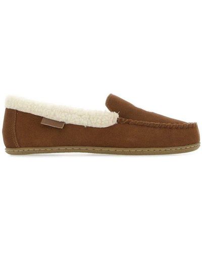 Polo Ralph Lauren Logo-embroidered Slip-on Loafers - Brown